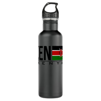 KENYA FLAG KENYAN ATHLETICS SPORTSPORTARTEN SPIELE EDELSTAHLFLASCHE