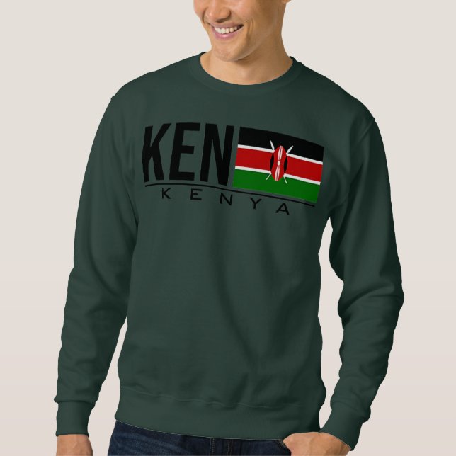 KENYA FLAG KENYAN ATHLETICS SPORTSPORTARTEN SPIELE SWEATSHIRT (Vorderseite)