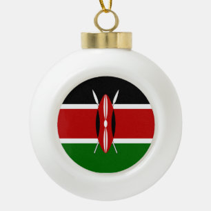 Kenya Flag Keramik Kugel-Ornament