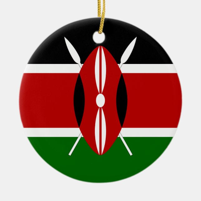 Kenya Flag Keramikornament (Vorne)
