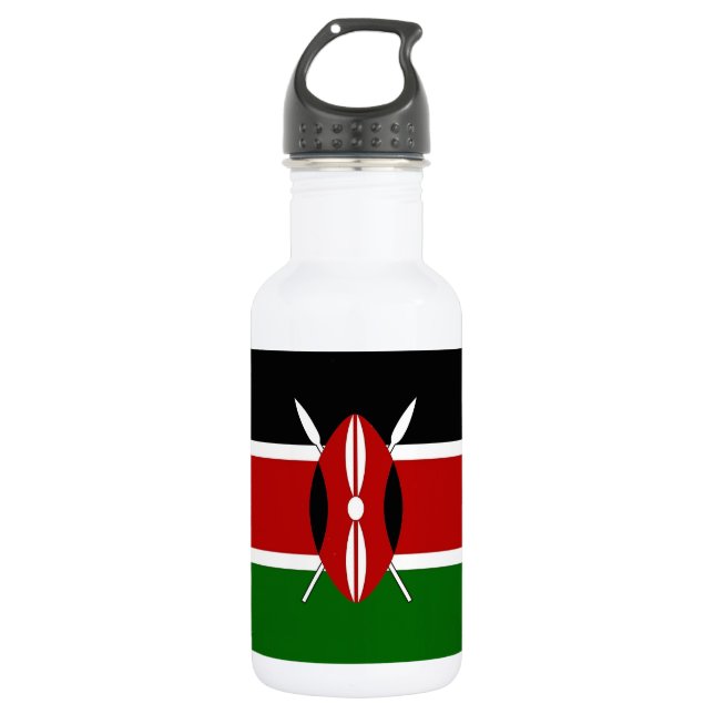 Kenya Flag Liberty Flasche Edelstahlflasche (Vorderseite)