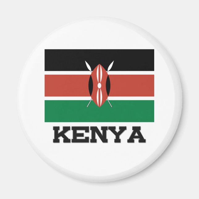Kenya Flag Magnet (Vorne)