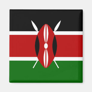 Kenya Flag Magnet Square