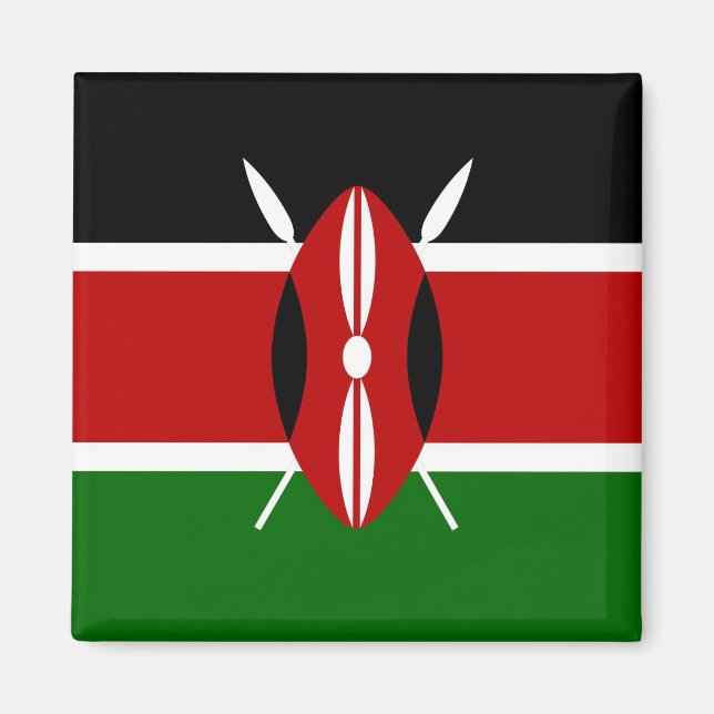 Kenya Flag Magnet Square (Vorne)