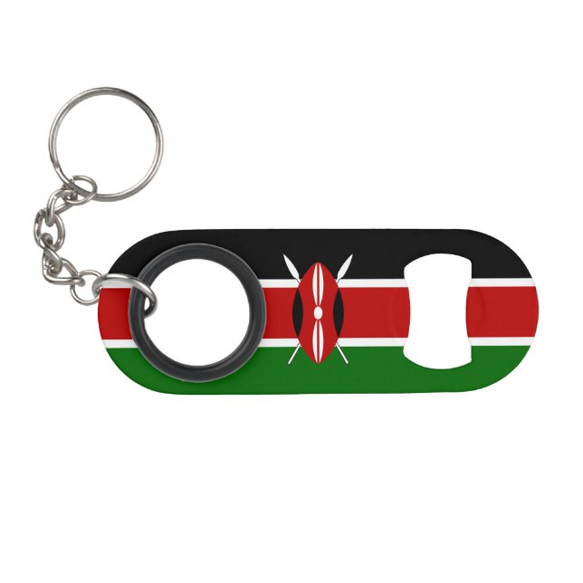 Kenya Flag Mini Flaschenöffner (Vorderseite (Horizontal))