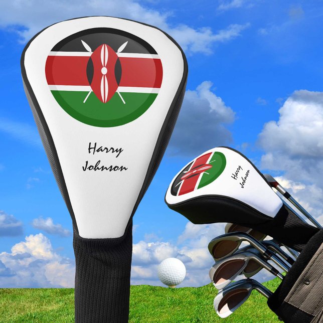 Kenya Flag & Mit Monogramm Golf Clubs Covers Headcover (Von Creator hochgeladen)
