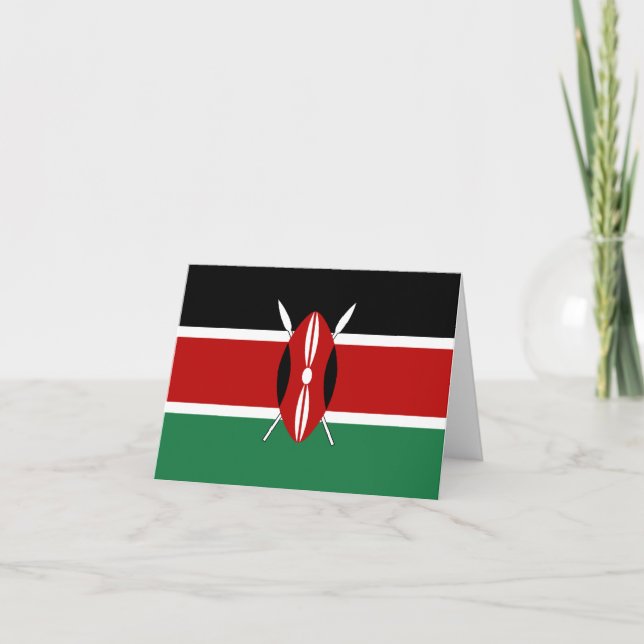 Kenya Flag Notecard Karte (Vorderseite)