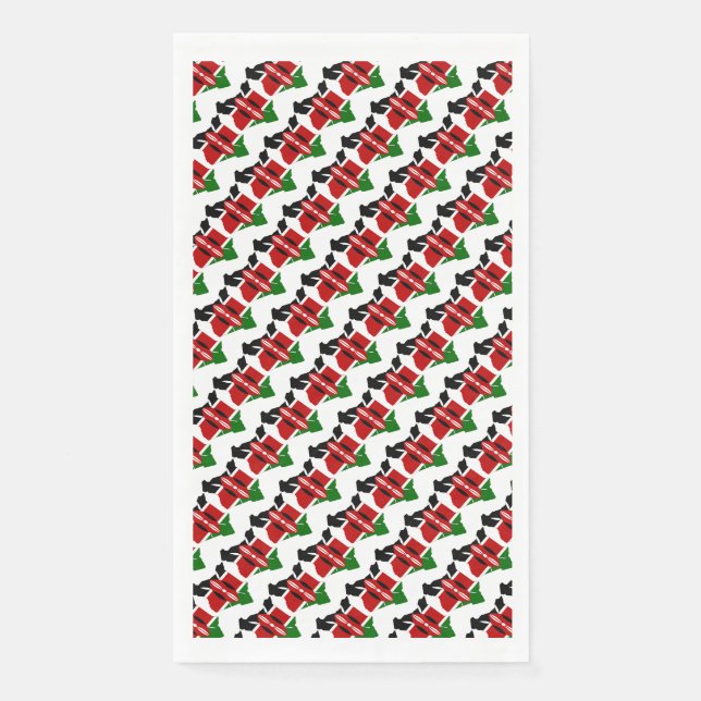 KENYA FLAG PAPER GÄSTEHANDTÜCHER SERVIETTE (Vorderseite)
