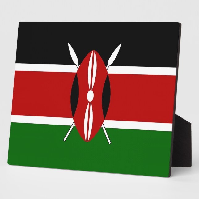 Kenya Flag Plaque Fotoplatte (Seite)