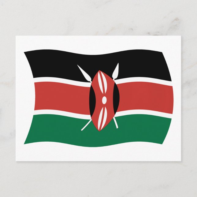 Kenya Flag Postkarte (Vorderseite)