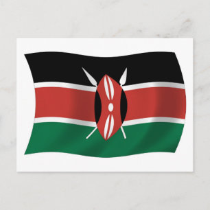 Kenya Flag Postkarte