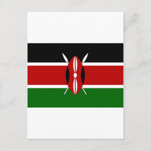 Kenya Flag Postkarte