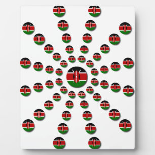 Kenya Flag Radialmuster: Patriotische Kunst & Deko Fotoplatte