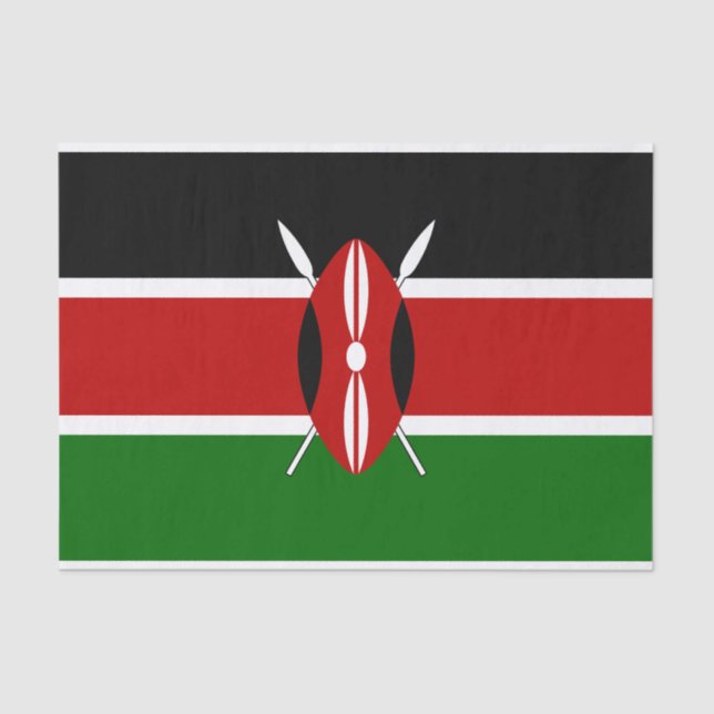 Kenya Flag Seidenpapier (Vorderseite)