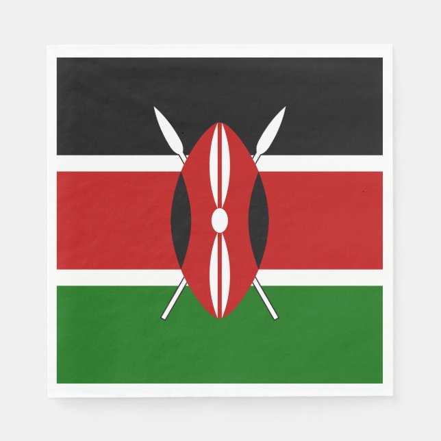 Kenya Flag Serviette (Vorderseite)