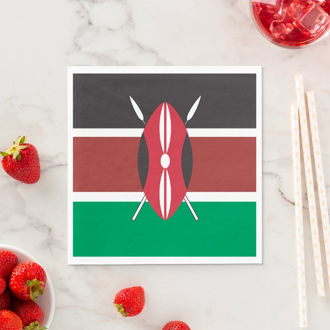 Kenya Flag Serviette (Von Creator hochgeladen)