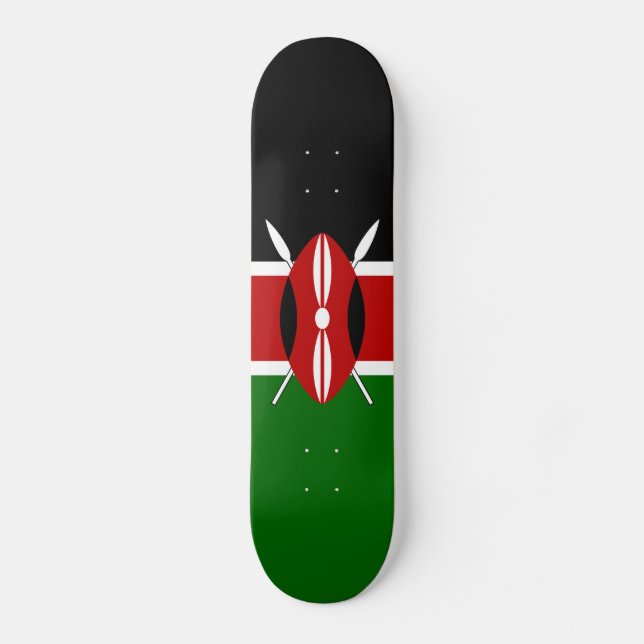 Kenya Flag Skateboard (Vorderseite)