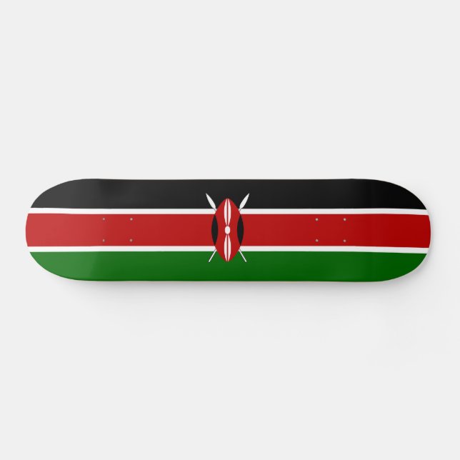 Kenya Flag Skateboard (Horizontal)