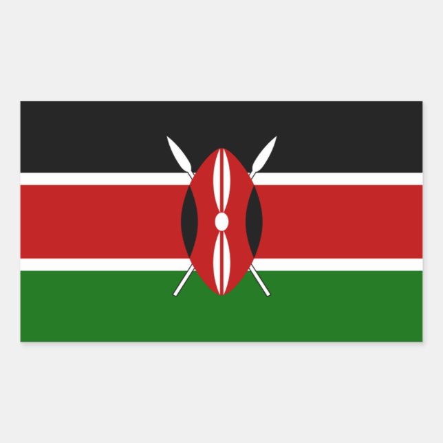 Kenya Flag Sticker (Vorderseite)