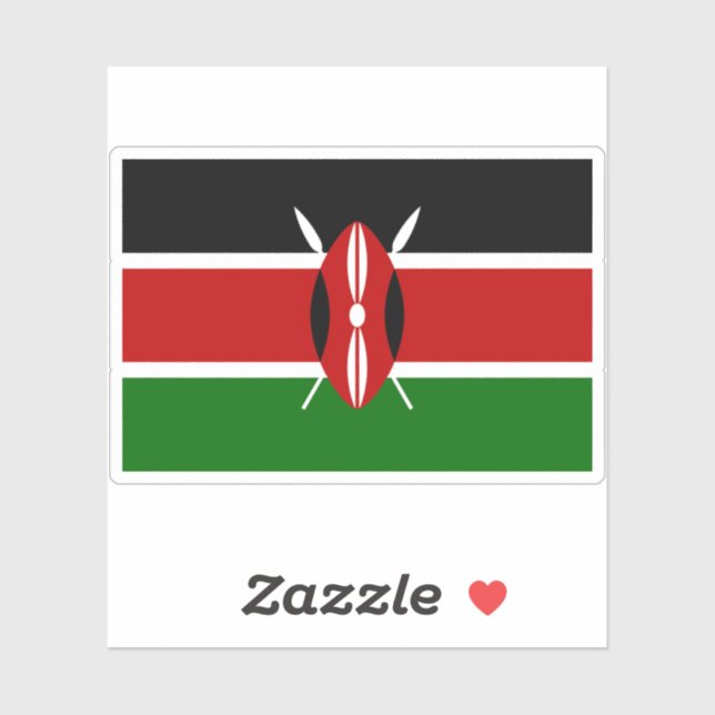 Kenya Flag Sticker (Blatt)