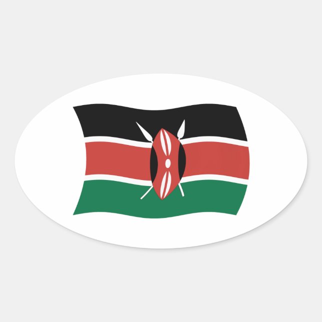 Kenya Flag Sticker (Vorderseite)