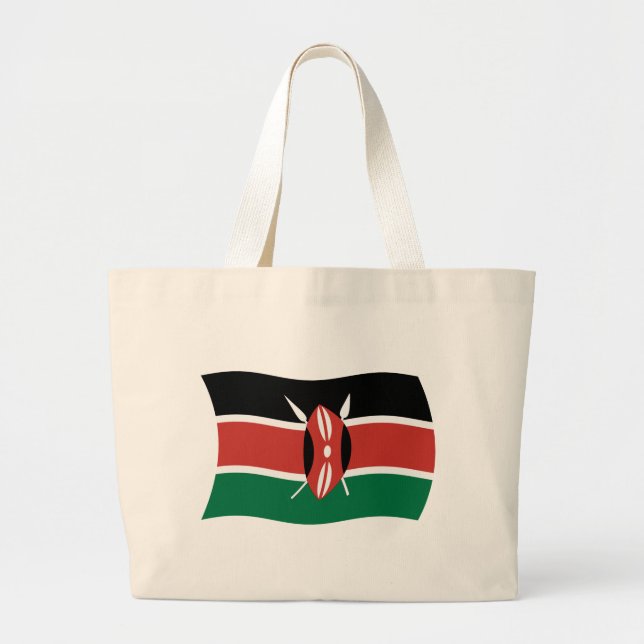 Kenya Flag Tote Bag Jumbo Stoffbeutel (Vorne)