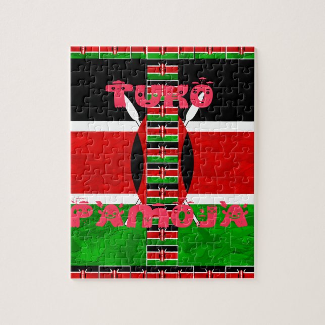 Kenya Flag Tuko Pamoja (Vertikal)