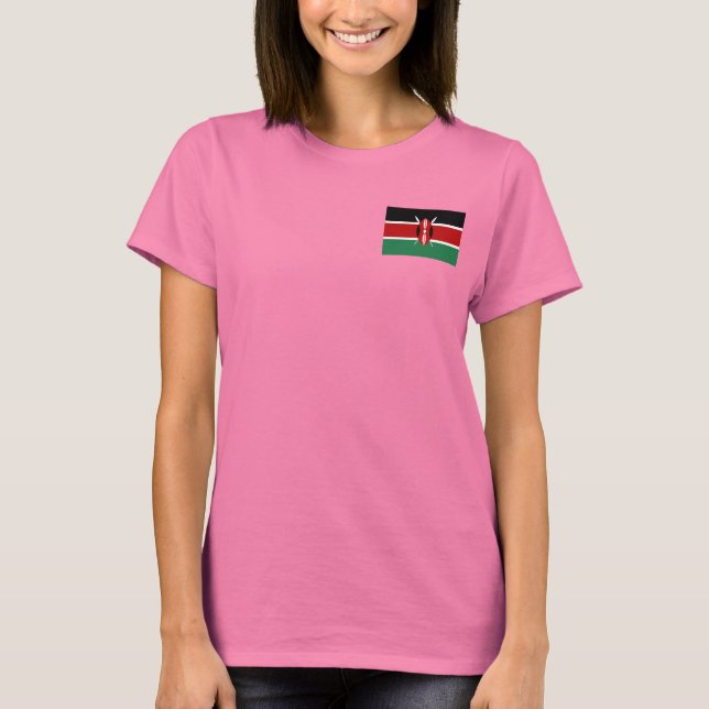 Kenya Flag und Map dk T - Shirt (Vorderseite)