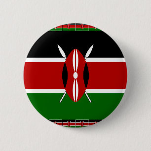 Kenya-Flagge mit Miniatur-Flag-Rahmen-Grenzkunst Button