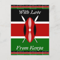 Kenya-Flagge mit Miniatur-Flag-Rahmen-Grenzkunst