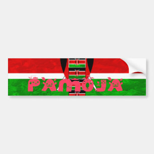 Kenya-Flagge: Tuko Pamoja - Design der Einheit Autoaufkleber
