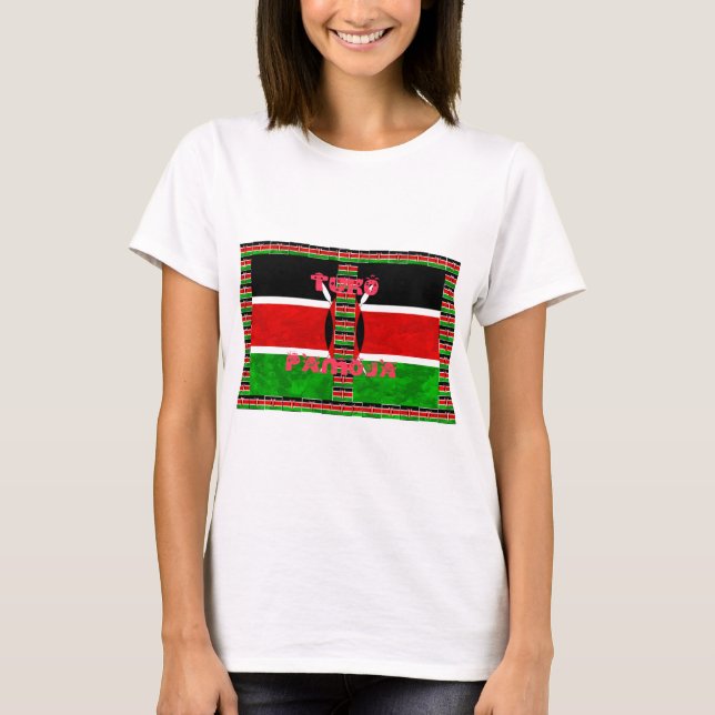 Kenya-Flagge: Tuko Pamoja - Design der Einheit T-Shirt (Vorderseite)