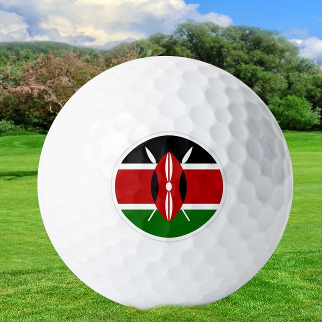 Kenya Golf Balls, kenianische Flaggengolfer / Patr Golfball (Von Creator hochgeladen)