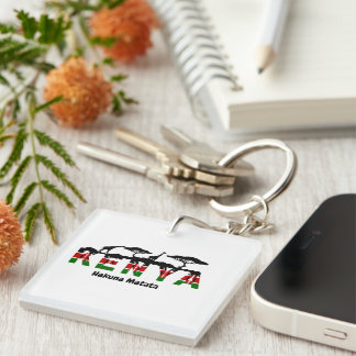 Kenya Hakuna Matata Acrylic Keychain. Schlüsselanhänger