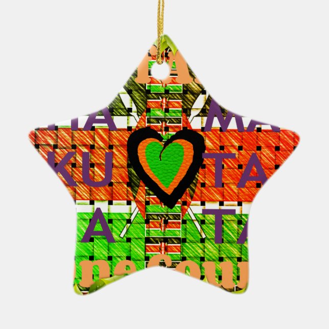 Kenya Hakuna Matata Keramik Ornament (Vorne)