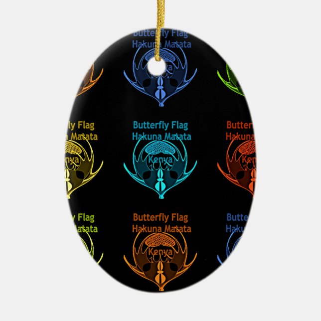 Kenya Hakuna Matata Keramikornament (Vorne)