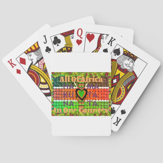 Kenya Hakuna Matata Spielkarten (Rückseite)
