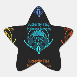 Kenya Hakuna Matata Stern-Aufkleber