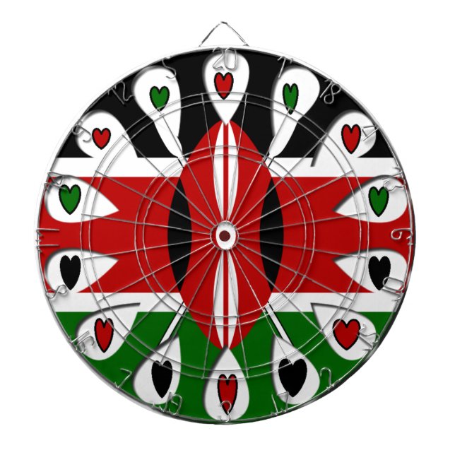 Kenya Hearts Dartscheibe (vorne)