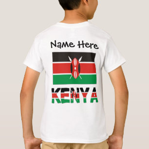 Kenya Kenia-Flagge Personalisierter Name  T-Shirt