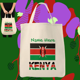 Kenya Kenianische Flagge Grün Personalisiert Tragetasche
