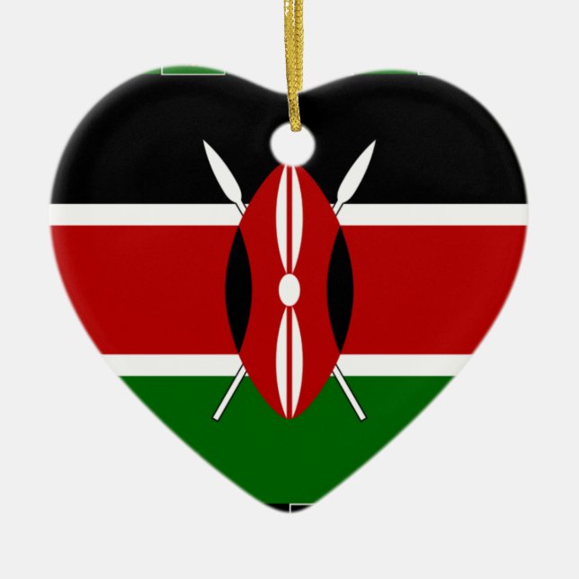 Kenya Kenyan Flags Keramikornament (Vorne)