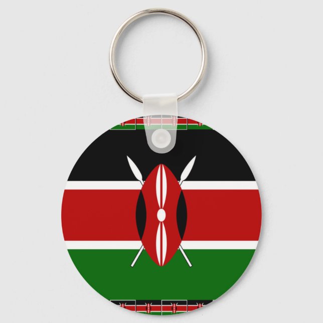 Kenya Kenyan Flags Schlüsselanhänger (Vorderseite)