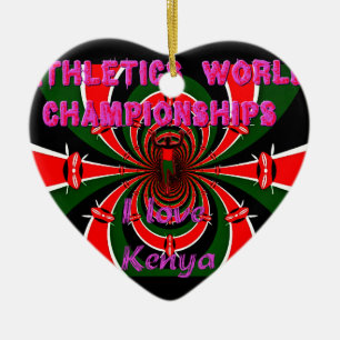 Kenya Leichtathletik-Weltmeisterschaften: Wirbelnd Keramik Ornament