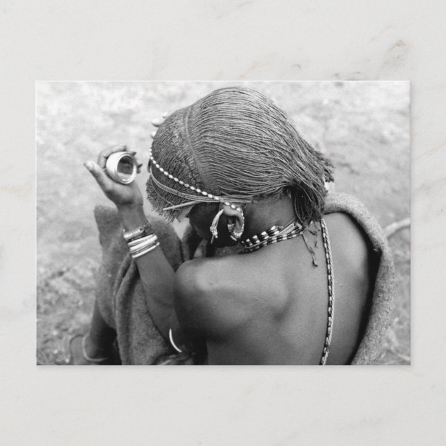 Kenya Maasai Warrior Moran Postkarte (Vorderseite)