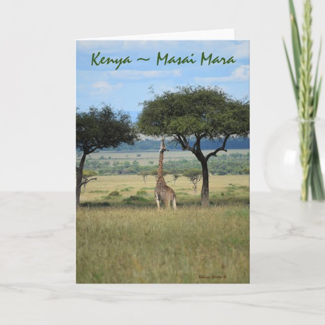 Kenya Masai Mara Giraffe Karte (Vorderseite)
