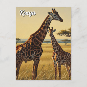 Kenya Masai Mara Giraffes Travel Postkarte