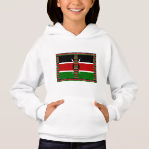 Kenya Nahtlose Miniaturflaggen Grenzrahmen Kunst Hoodie