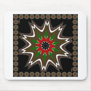 Kenya National Flag Colors Pattern Art Design Mousepad