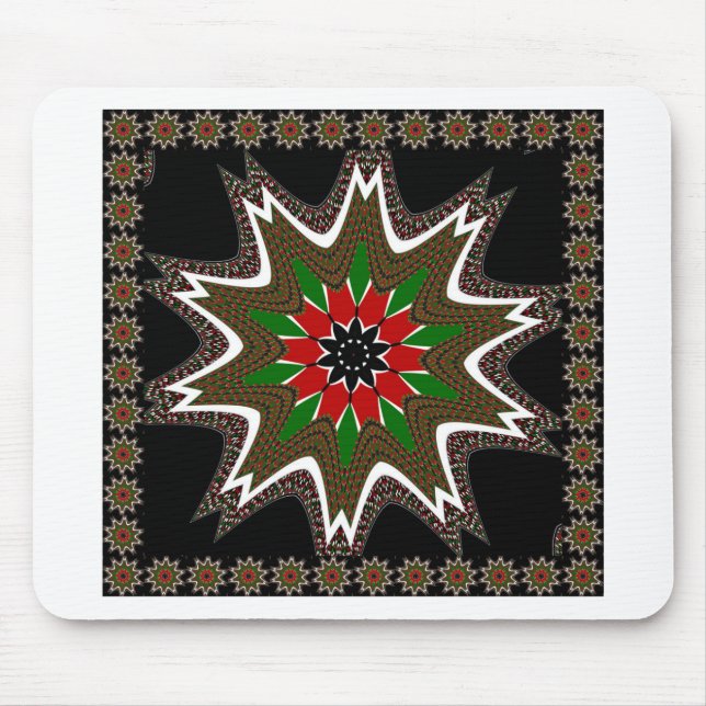 Kenya National Flag Colors Pattern Art Design Mousepad (Vorne)